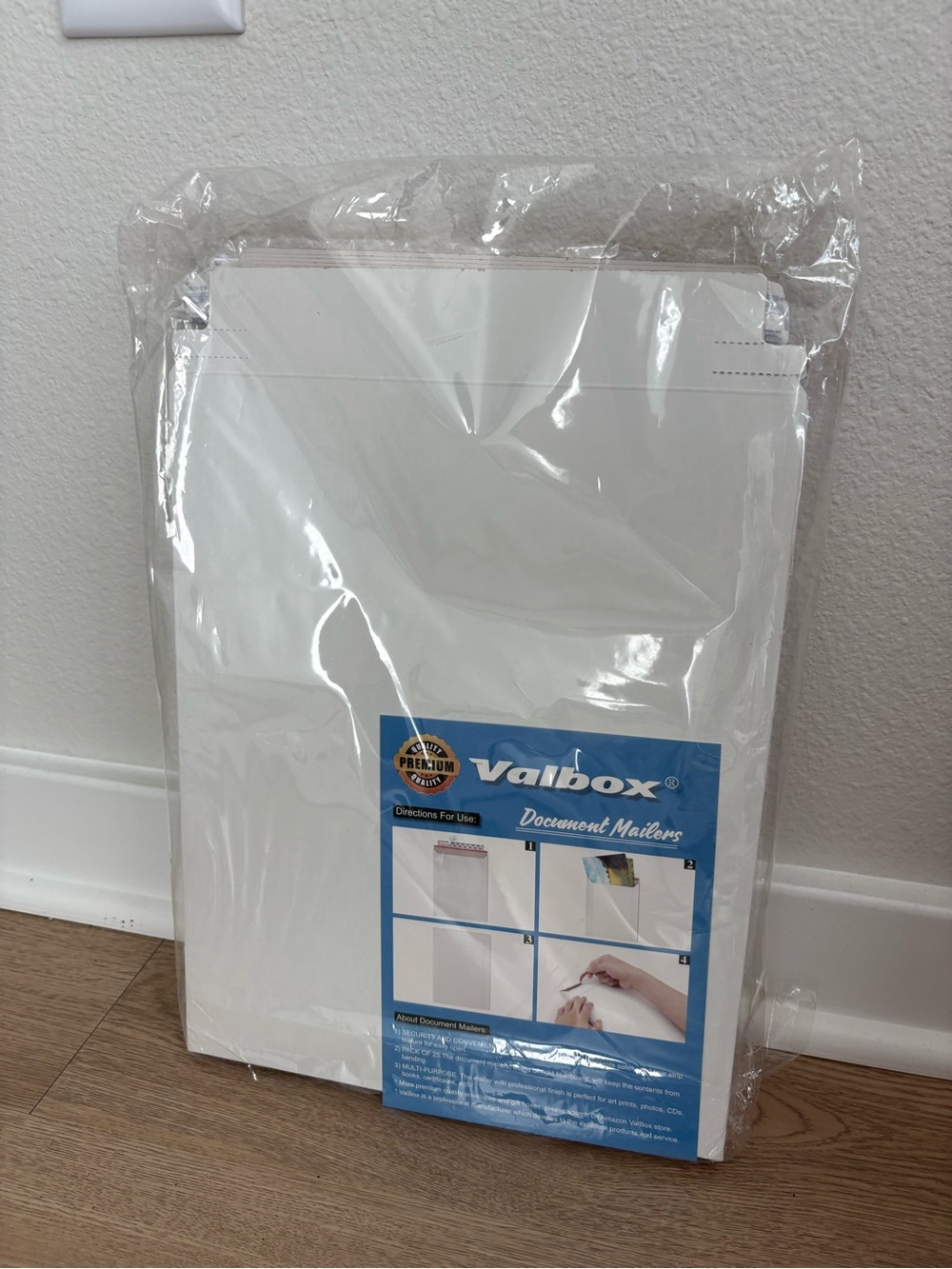 Valbox White Document Mailers - Pack of 20 Mailing Envelopes